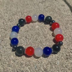 4th of July Chakra Bracelet - Glass Stone