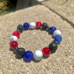 4th of July Chakra Bracelet - Natural Stone