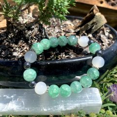 Heart Chakra Bracelet - Glass Stone