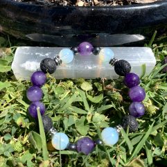 Crown Chakra Bracelet - Natural Stone